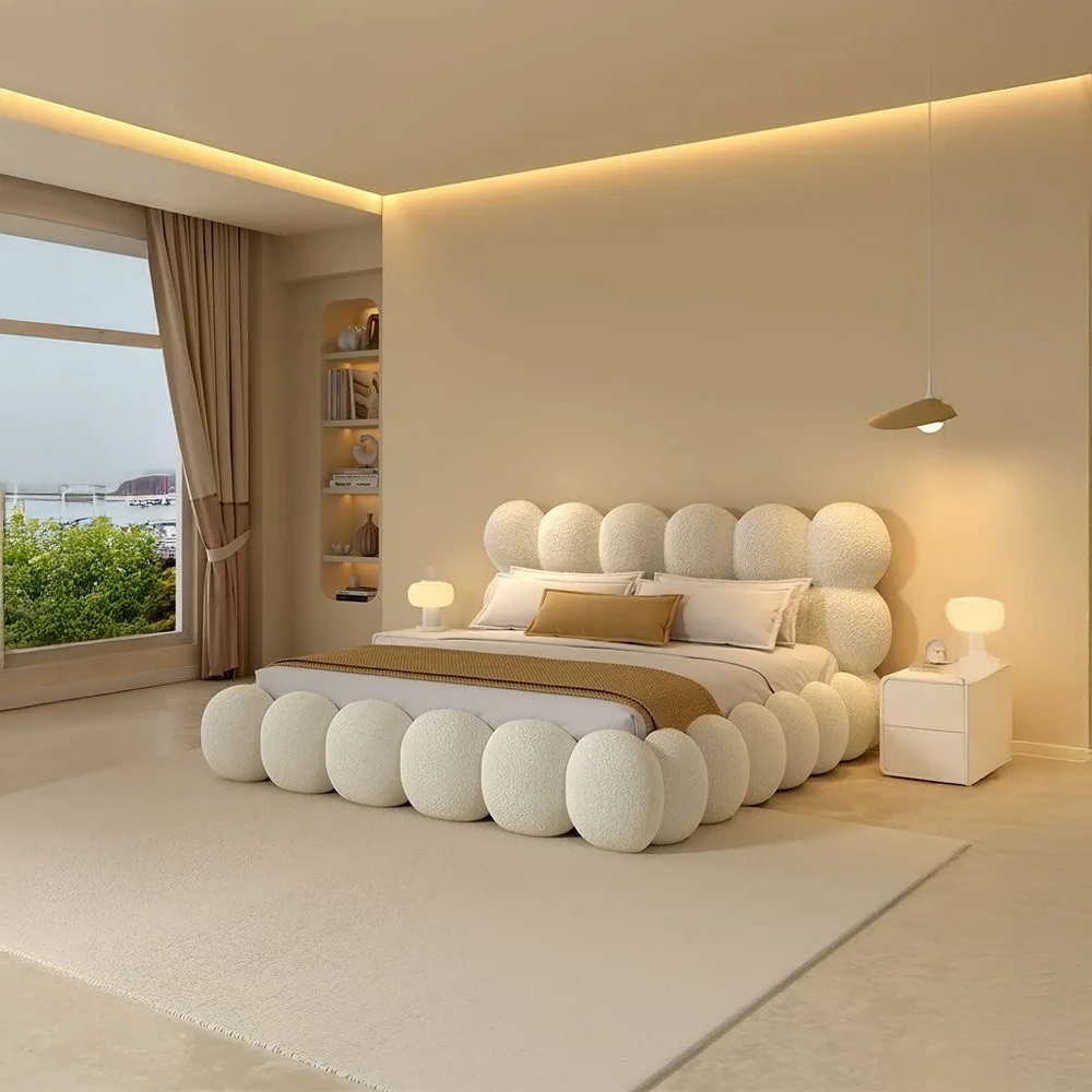 Cama Nube Marfil Queen