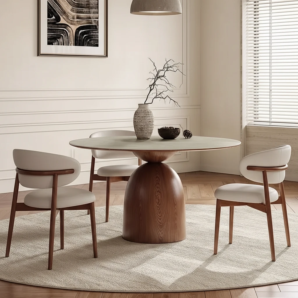 Juego de Comedor 3 Sillas Silvana Beige Claro