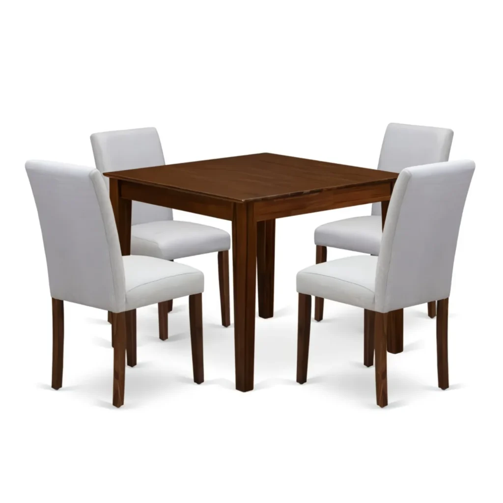 Juego de Comedor 4 Sillas Abril Gris Claro