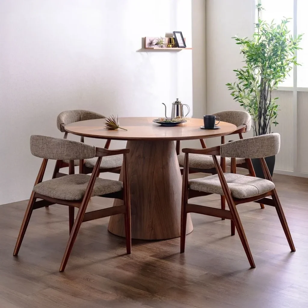 Juego de Comedor 4 Sillas Alberth Camel