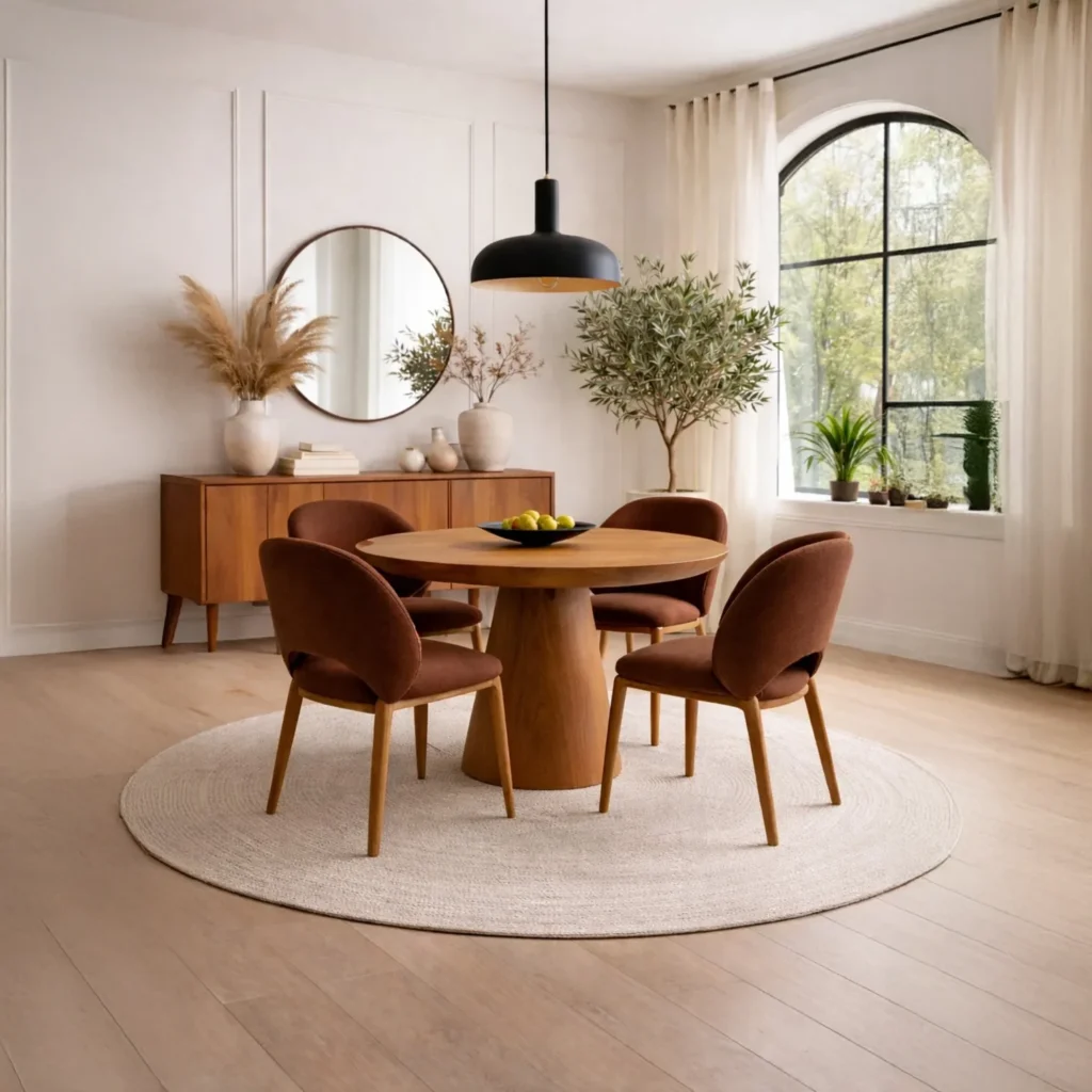 Juego de Comedor 4 Sillas Catalina Marrón