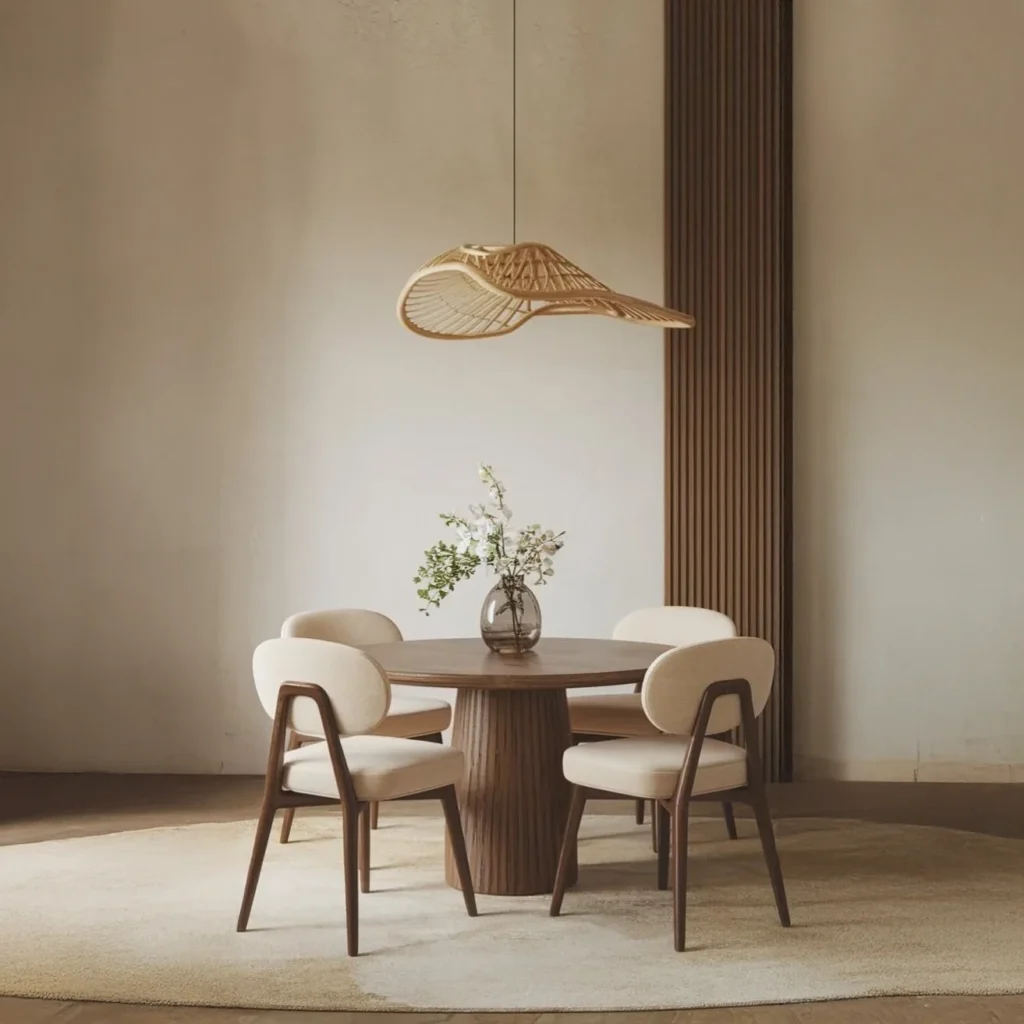 Juego de Comedor 4 Sillas Rubí Beige Claro