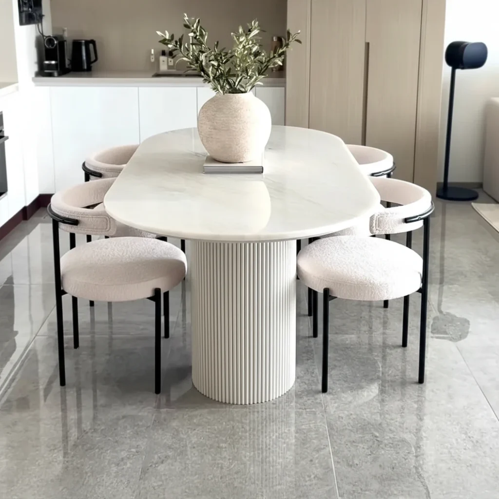 Juego de Comedor 6 Sillas Adam Beige Claro