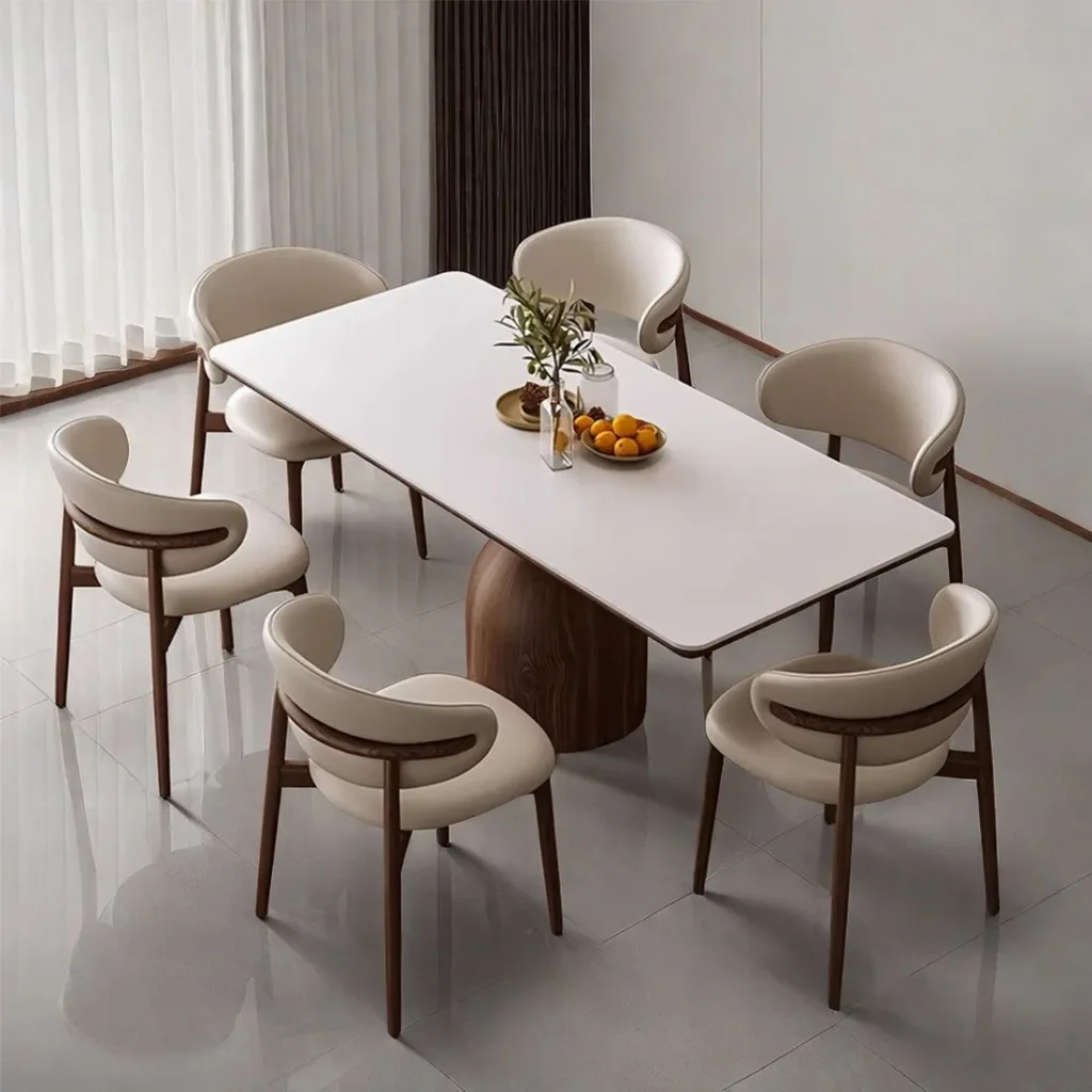 Juego de Comedor 6 Sillas Camila Beige Claro