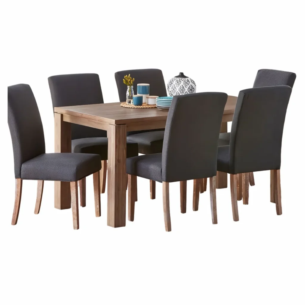 Juego de Comedor 6 Sillas Carrie Gris