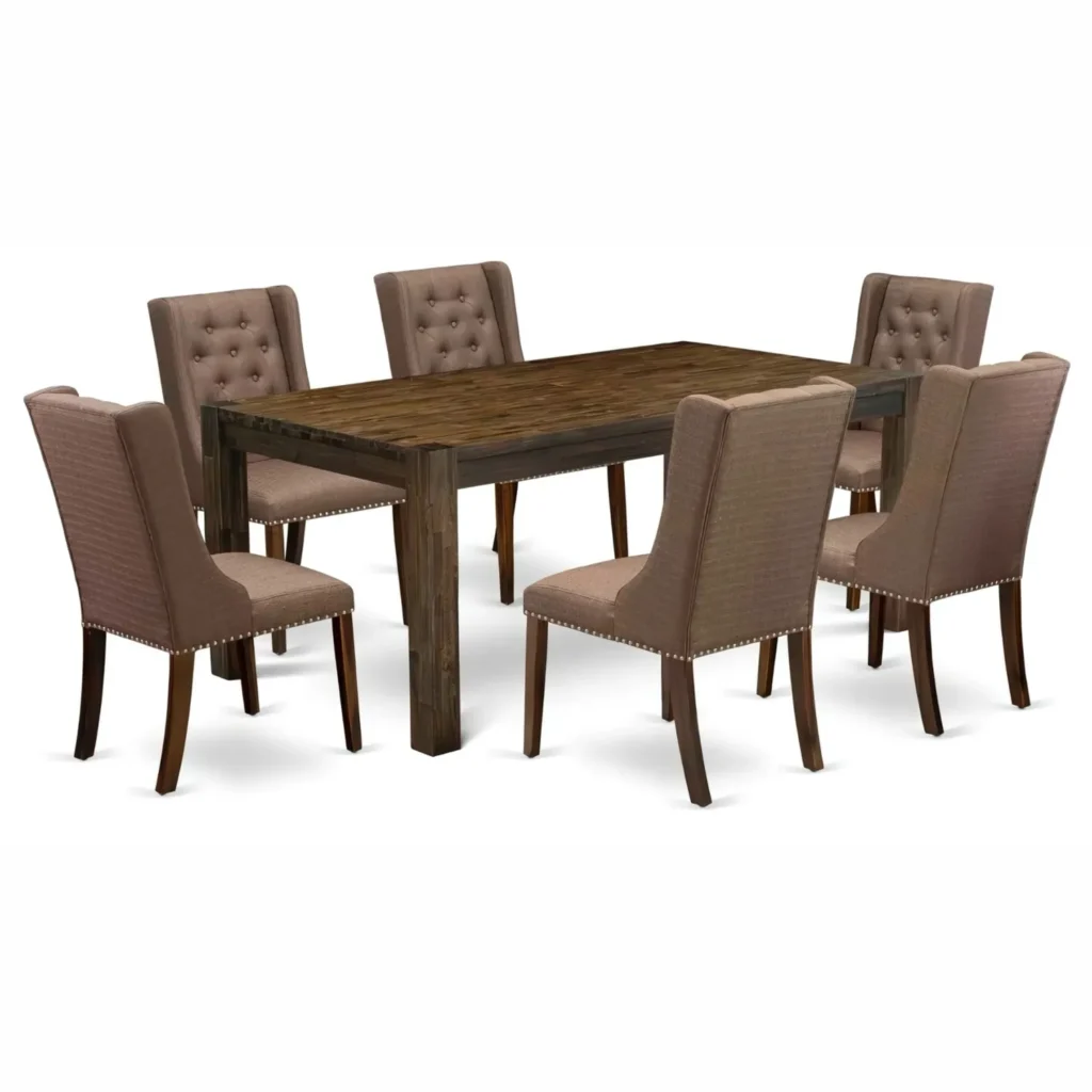 Juego de Comedor 6 Sillas Emilio Cocoa