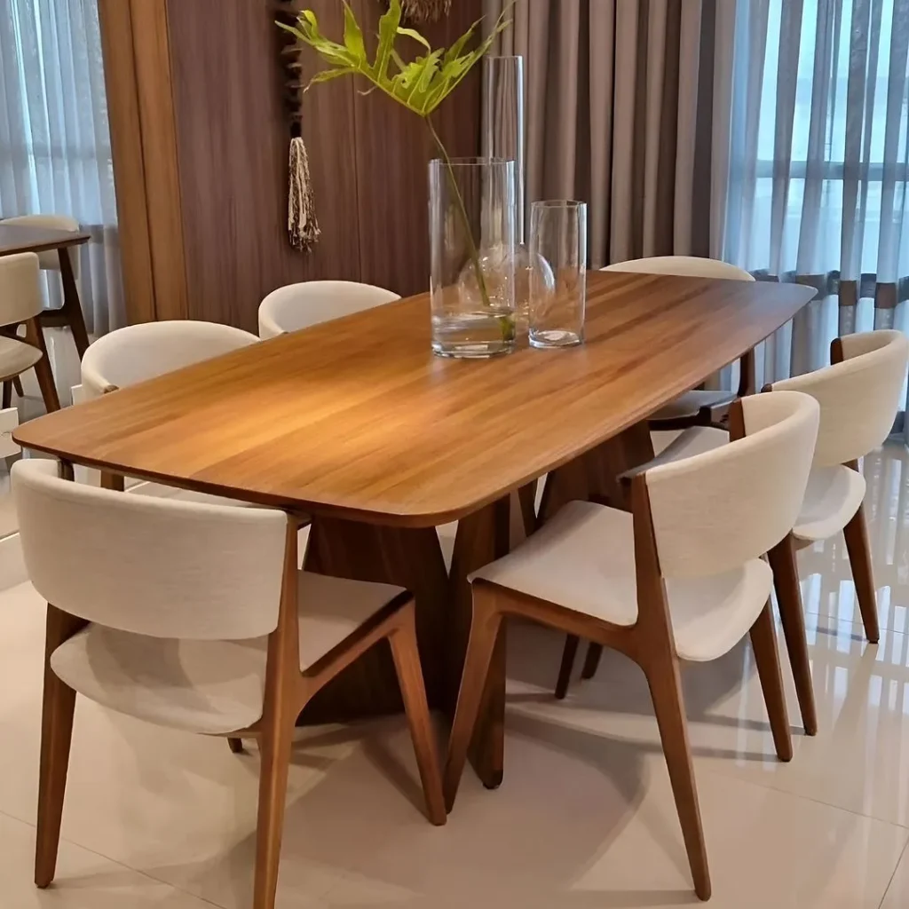 Juego de Comedor 6 Sillas Eva Beige Claro