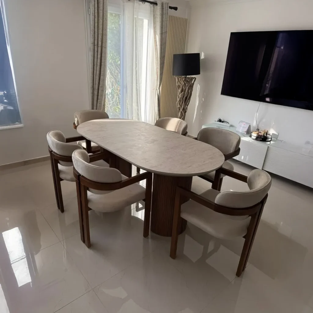 Juego de Comedor 6 Sillas Greta Marrón Oscuro