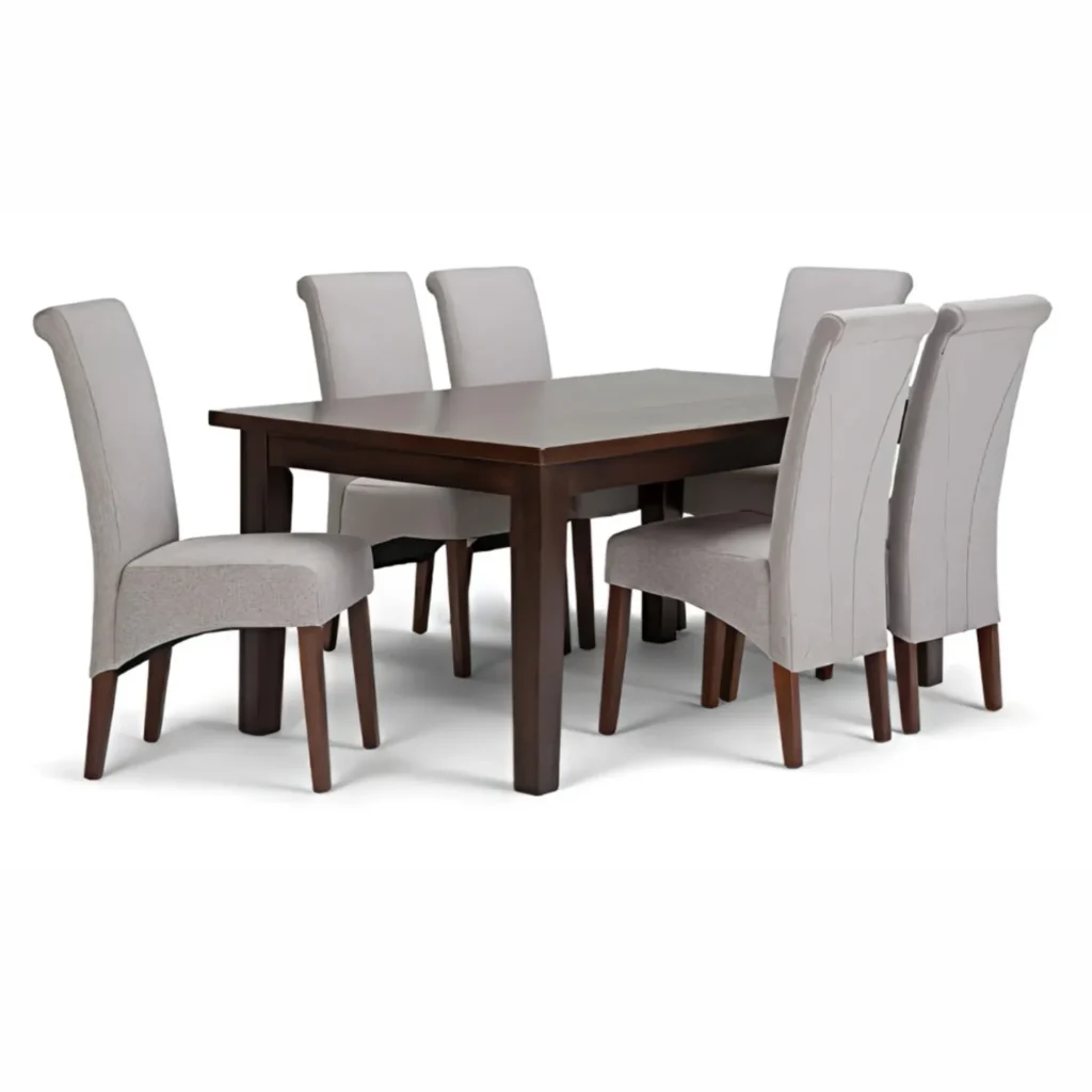Juego de Comedor 6 Sillas Martin Gris Claro