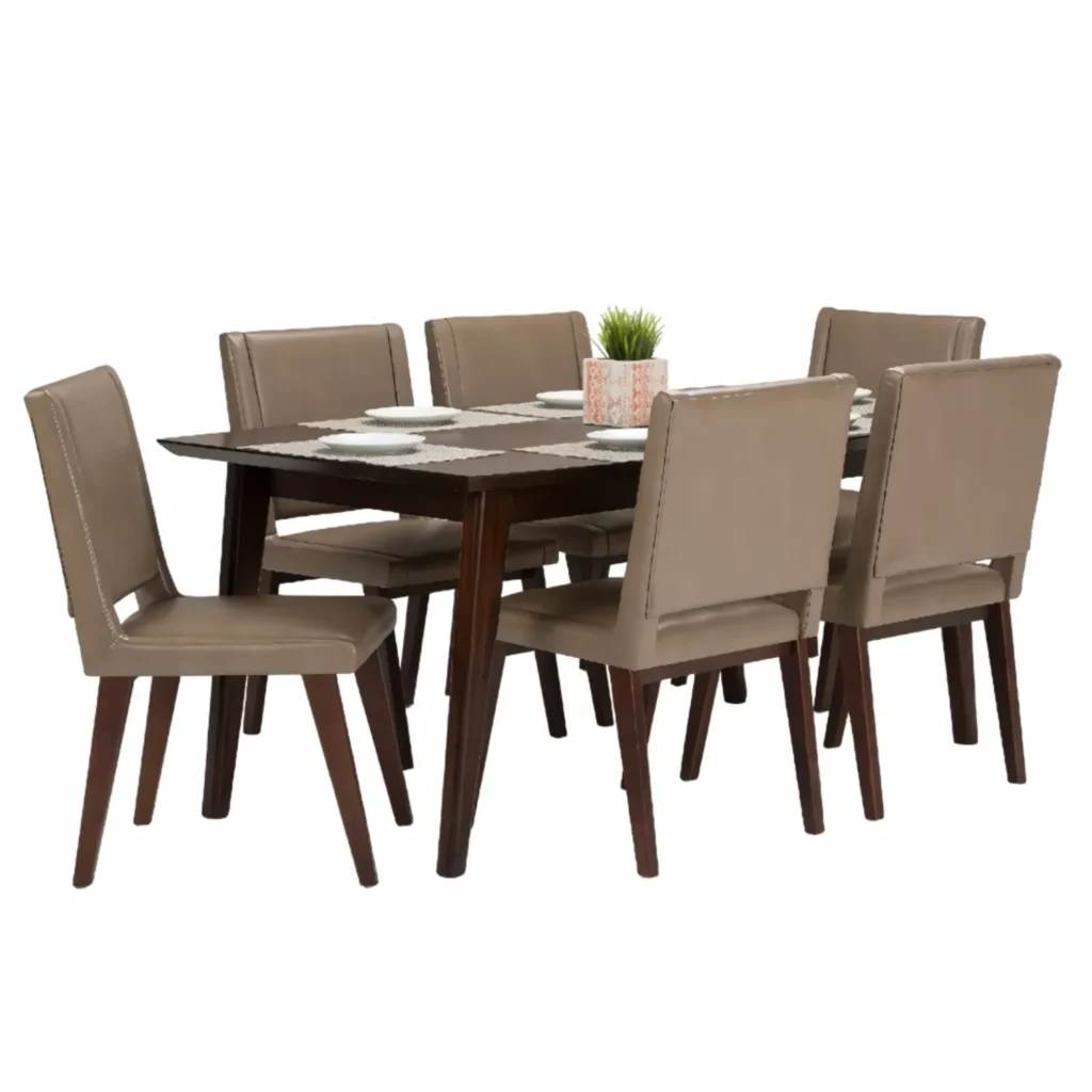 Juego de Comedor 6 Sillas Mateo Cocoa