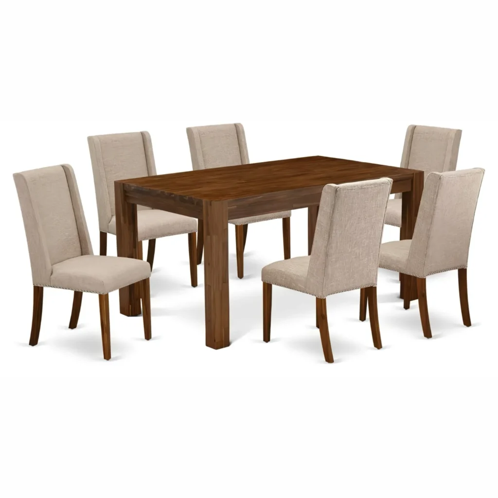 Juego de Comedor 6 Sillas Narahid Beige