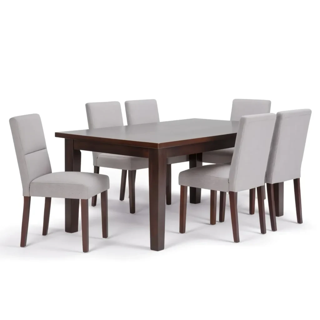 Juego de Comedor 6 Sillas Santiago Gris Claro
