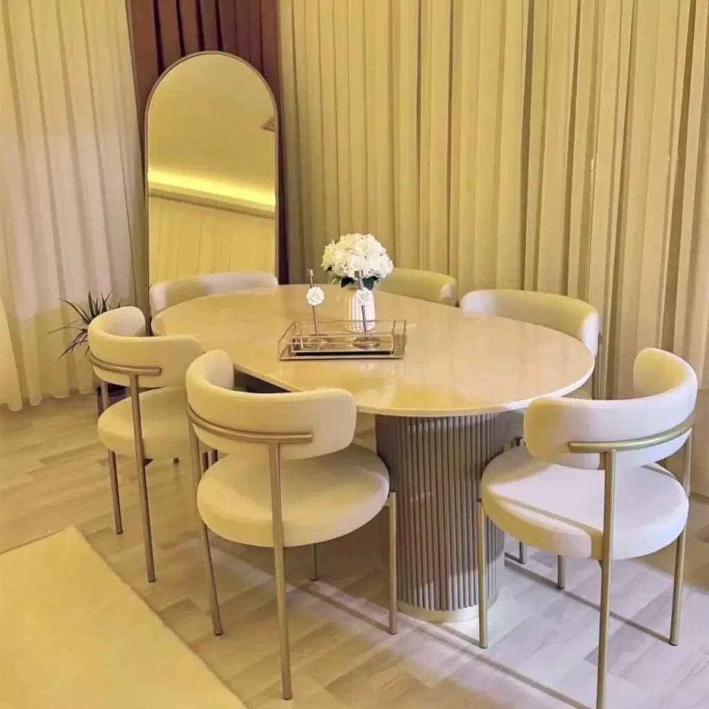 Juego de Comedor 6 Sillas Vera Beige