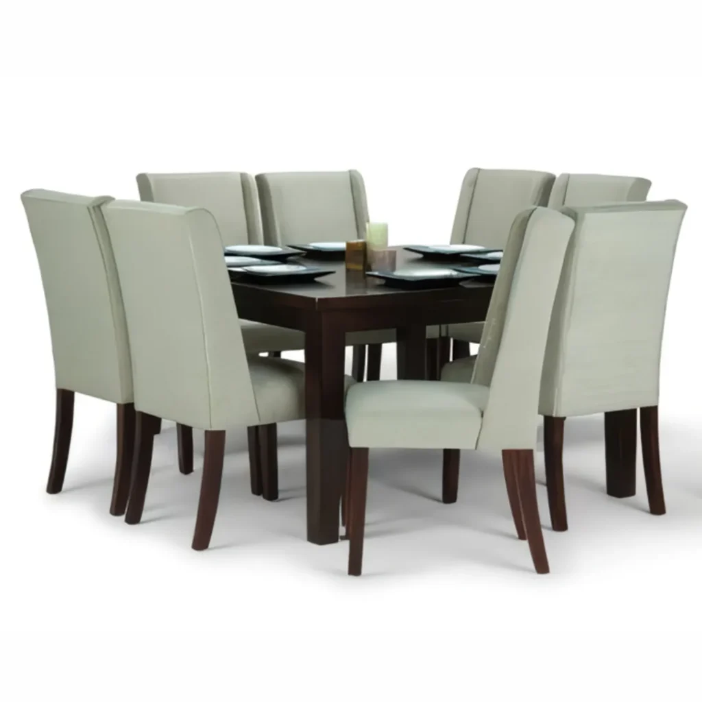 Juego de Comedor 8 Sillas Lucas Gris Claro