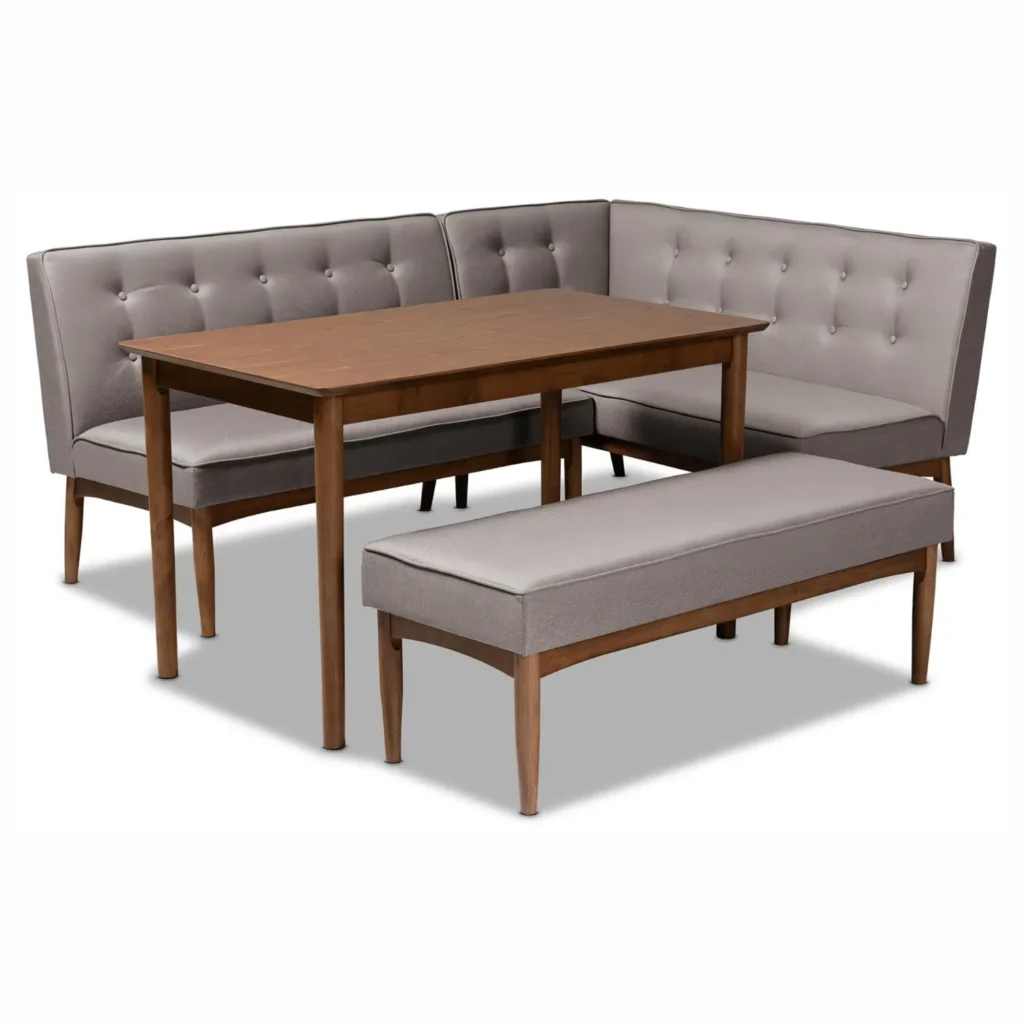 Juego de Comedor Booth Maximiliano Gris