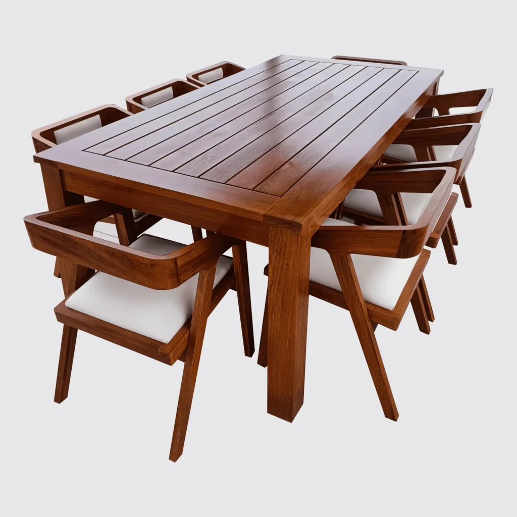 Juego de Comedor de Terraza Emma Marfil 8 Sillas