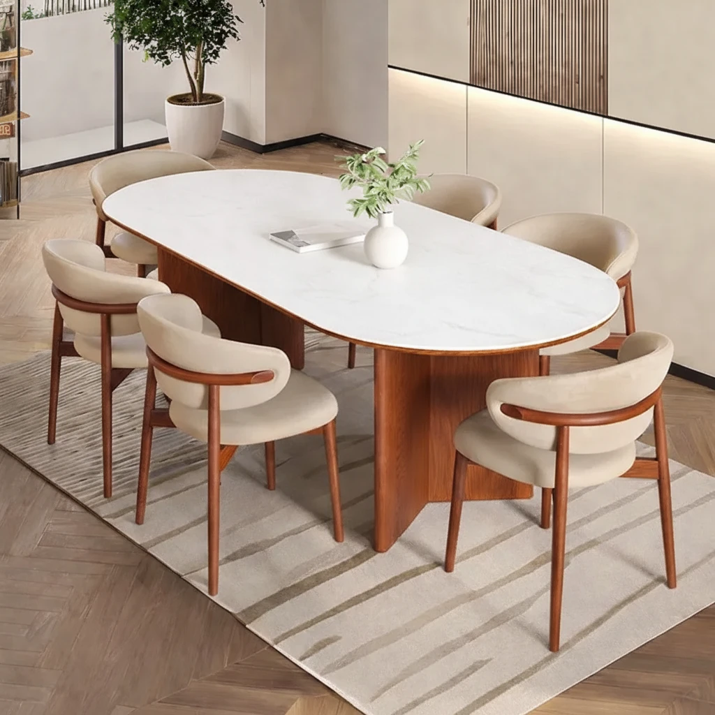 Juego de Comedor Luna Natural 6 Sillas Beige