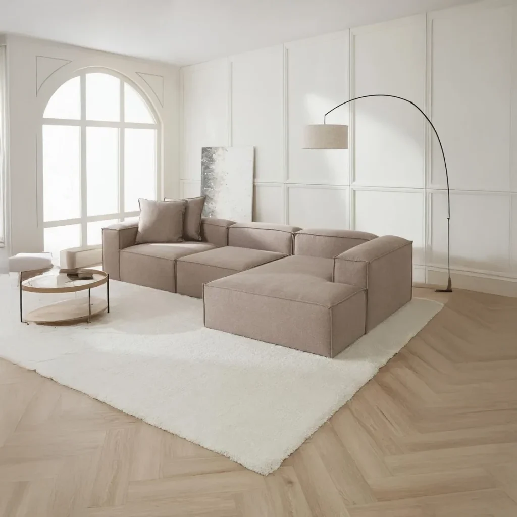 Sala Seccional Brunella Beige Oscuro