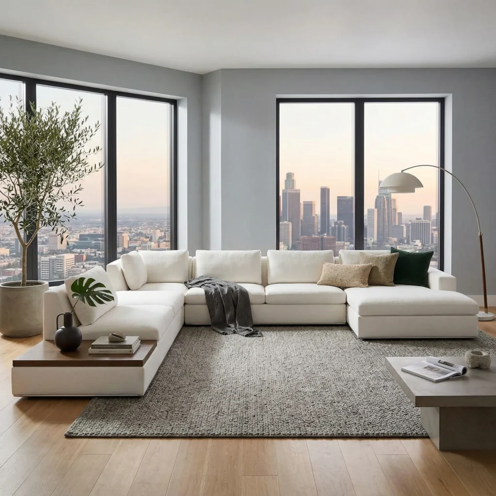 Sala Seccional Linea Beige Claro