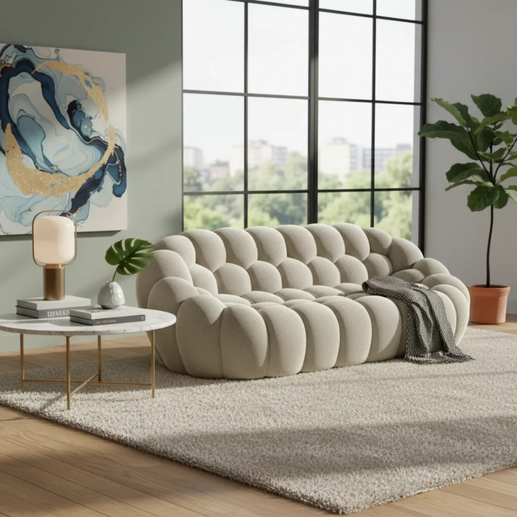 Sala Sofá Lorena Beige Oscuro