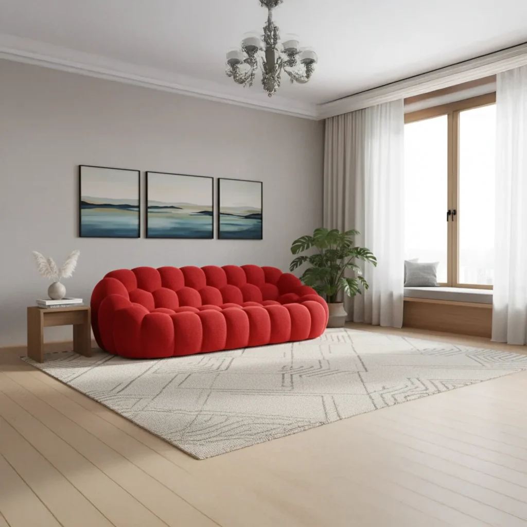 Sala Sofá Lorena Rojo