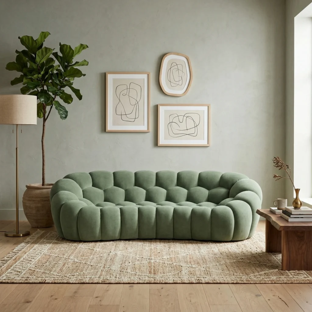 Sala Sofá Lorena Verde Menta