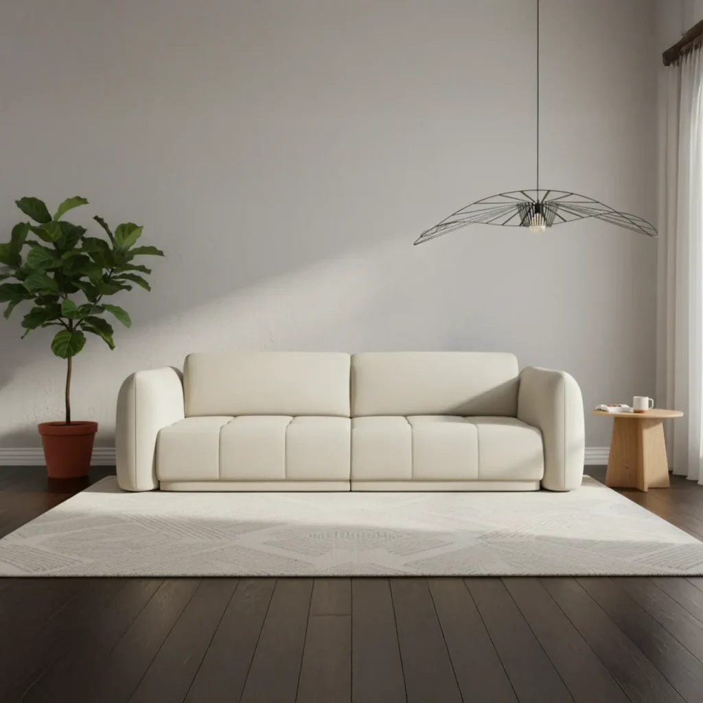 Sala Sofá Sandra Gris Claro
